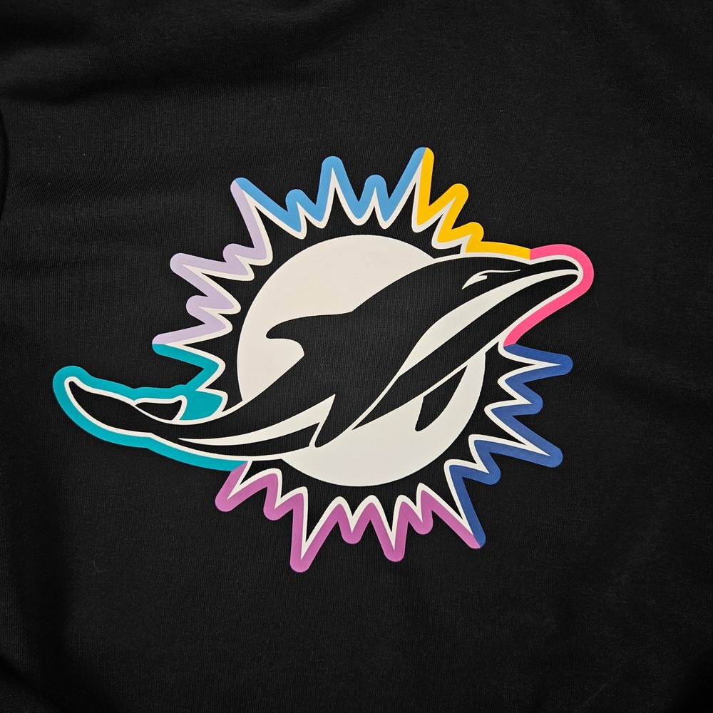 Nike NFL Miami Dolphins Crucial Catch Sideline Standard Issue Hoodie Men M Black - Picture 5 of 11